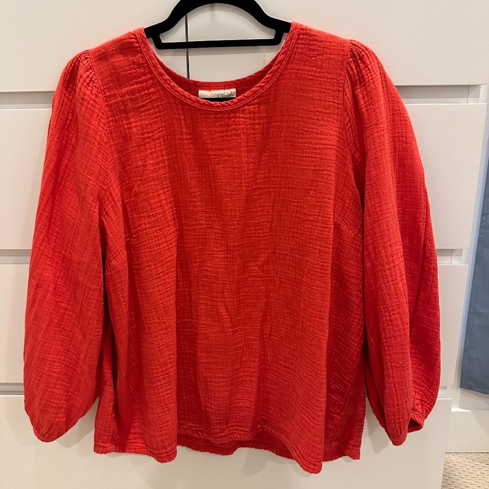 Red long sleeve top